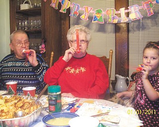 Donald and Barbara Mickey are great-grandparents of Mikayla Upright of Youngstown. Happy 75th Birthday Granny!