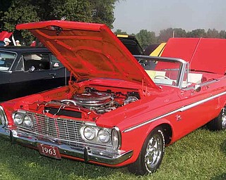 OX ROAST - A 1963 Plymouth Fury Convertible at the ox roast and car show Saturday morning. - Special to The Vindicator/Nick Mays