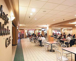 The main concourse of 20 Federal Place, the former Phar-Mor Center, features a lounge, a food court, retailers, a radio station and offices. The city plans to maintain the building without the help of an outside firm.
