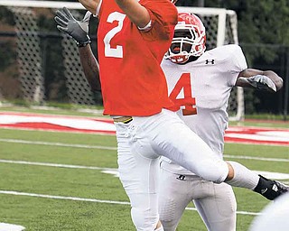 Wide receiver Christian Bryan (2) became the first Penguin freshman of the FCS era to have six catches in
one game on Friday against Michigan State.
