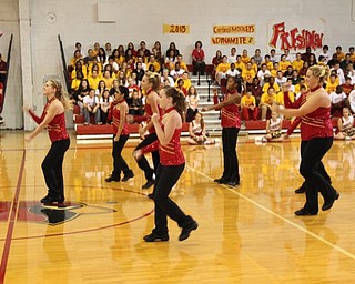Danceline performs at pep rally