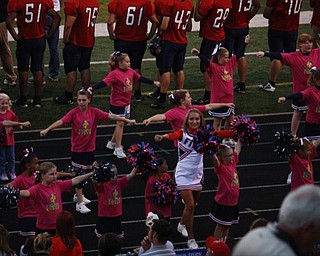 little falcons and little colt cheerleaders with the Fitch Cheerleaders
