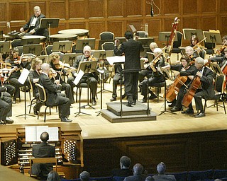 William d Lewis the Vindicator David Higgs plays the restored organ at Stambaugh Auditorium 9-18-11. Conducting Youngstown Sympnony is Randall Craig Fleischer.