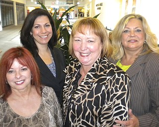 Savor the Flavor of the Valley today:
Hospice of the Valley’s Savor the Flavor of the Valley is today at Southern Park Mall. More than 20 local restaurants and caterers are offering food samples, plus 50 beverage options will be available to taste. Doors open at 7 p.m., after normal business hours, at the former Jillian’s entrance. Live entertainment will be provided by Jim Golen and others. Reserved VIP tables for eight can enjoy additional tasting of some of the finest wines selected and hosted by Phil Reda of Vintage Estates. Individual tickets are $35 or $40 at the door. Call 330-792-7620 or visit www.savortheflav.com. Event organizers, from left, are Pam Ferguson, mall manager; Debra Grim, event coordinator; Sheryl Raulin, mall marketing director; and Liz McGarry of Hospice.