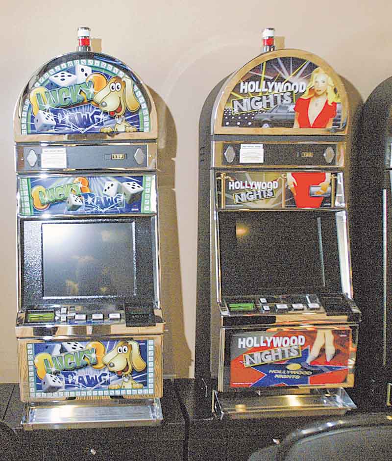 A sweepstakes machines sits idle at Silver Star Internet café while its owner Bill Pilorusso resolves a dispute with Hubbard Township over regulation of Internet cafés. 