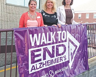 Special to The Vindicator: Walk to End Alzheimer’s Committee members include, from left, Gretchen Crater, Johanna Nuzzo and Pam Rogers. Members not pictured are Deanna Spirko, Sherrin Stambaugh and Heidi Vanek.