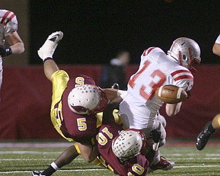 ROBERT K. YOSAY | THE VINDICATOR --..Cardinal Mooney Cardinals vs Canal Fulton Northwest Indians at Stambaugh Stadium in the Regional Quarterfinals .--30-..(AP Photo/The Vindicator, Robert K. Yosay)