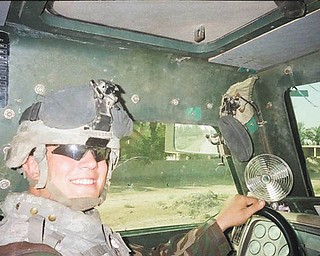David Balestrino Jr. served in the U.S. Army for three years of active duty, half of which was in Iraq. He was in the 10th Mountain Division out of Fort Drum, N.Y. His proud father David Balestrino Sr., sent the picture of his son in his Humvee doing road clearance for IEDs.