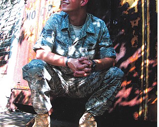 Robert W. Kowalski of Canfield served in the U.S. Air Force from 2006 to 2011, and was deployed to Iraq twice during that time. His wife, Casey, submitted this photo of her husband — and hero — that was taken when he was stationed at Wright Patterson Air Force Base near Dayton.