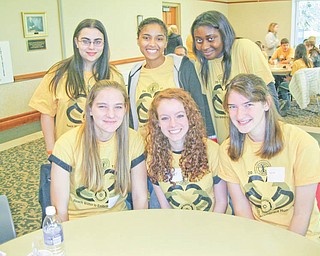 Interact conference attendees: Five members of the Fitch Interact Club and their adviser, Gary Reel, attended the District Interact Conference on Nov. 13 at the Salem Community Center. Pictured are, front row, from left, Jaclynn Choma, Spencer Skolnick and Kayleigh Choma, and, in back, Adrianna Haber (Boardman club), Sierra DuBois and Latrice Nelson. Attending were 150 students from 15 Interact Clubs. The club is a high school branch of Rotary International. Students from Canfield, Boardman, Struthers, East Palestine, Salem and Warren also attended. The day was planned by Gina Dermotta of Salem and Tom Baringer of Struthers. 