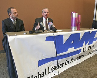 ROBERT K. YOSAY | THE VINDICATOR..ÒMost of our hiring will be done locally,Ó said Judson Wallace, president of VAM, an affiliate of Vallourec..The announcement means that by 2013, Vallourec will have invested more than $700 million and created nearly 500 new jobs in the Mahoning Valley..The newest facility will be a finishing plant, which will allow VAM to thread pipe produced from the $650 million mill..V&M will renovate a 200,000-square foot building thatÕs currently in the Cooperative Agreement Zone along the Youngstown-Girard border. The company expects the plant to open in mid-2012 and that it will be fully operational by 2013..Joel Mastervich, COO of V&M Star is on the left with mustache and beard. ."The YOUNG 2011 Conference and Expo Ñ the first Utica shale play conference in the state of Ohio Ñ is a dedicated B2B conference in which national and local companies can exhibit their products and interact with key players in the burgeoning Utica and Marcellus supply chain. at the Covelli Centre .. .-30