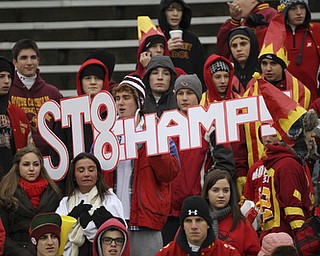 Mooney fans and 8 championships as the Youngstown Cardinal Mooney won their 8th championship as they beat the Shawnee Braves in Fawcett Stadium 21-14. (AP Photo/The Vindicator, Robert K. Yosay)
