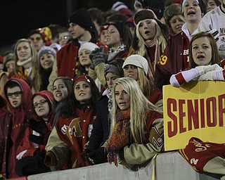 Youngstown Cardinal Mooney won their 8th championship as they beat the Shawnee Braves in Fawcett Stadium 21-14. (AP Photo/The Vindicator, Robert K. Yosay)