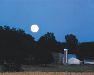 Full moon in New Wilmington Amish country. Taken by Lana Van Auker of Canfield.