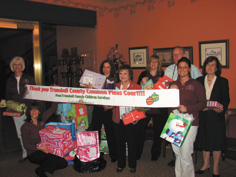 Staff members of Trumbull County Probate Court received a heartfelt “thank you” from Trumbull County Children Services for providing gifts to children under their care this holiday season.