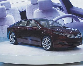 The Lincoln MKZ concept car is unveiled at the North American International Auto Show in Detroit on Tuesday.