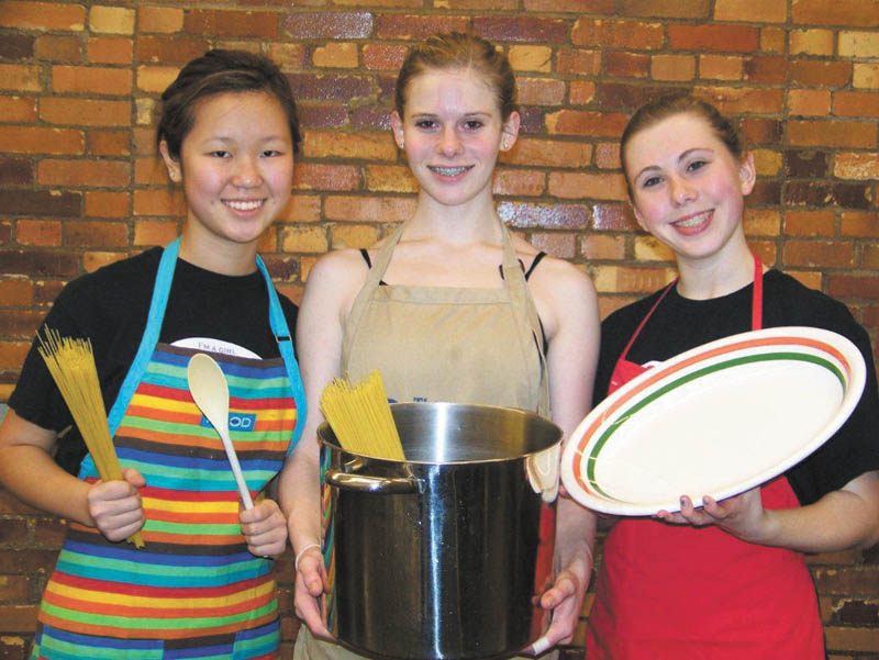 Ballet company serves spaghetti: Ballet Western Reserve will have a spaghetti dinner fundraiser from 11:30 a.m. to 4 p.m. Sunday in the church hall at St. Patrick Church, 1420 Oak Hill Ave., Youngstown. Some of the students who will serve are, from left, senior company members Maeli Foley, Caroline Ciferno and Jena Styka. Tickets will be sold at the door for $7 for adults and $3 for children 3 to 12, or can be purchased in advance by calling 330-744-1934. Children 2 and under eat free. There also will also be a basket auction and 50-50 raffle.