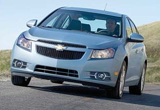 A Chevy Cruze is shown in this undated photo. General Motors Co. has surpassed Toyota to once again become the world’s top-selling automaker.