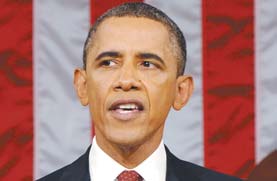President Barack Obama delivers his State of the Union address in Washington on Tuesday.