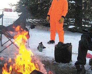 Bobby Granchie, Troop 101 adult leader, at Camp Stambaugh during the Boy Scouts' Klondike Derby. Photo by his father, Bob Granchie, troop chaplain.