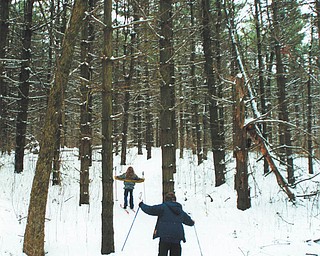 Leanna and Aaron Hartsough of Canfield go skiing. Photo sent by Lana VanAuker of Canfield.