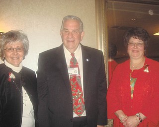 Trumbull Retired Teachers gather: Addressing their membership at a recent meeting of the Trumbull Retired Teachers Association were, from left, President Barb Wright, Ohio RTA President Dave Gynn and TRTA Vice President Denise DelTondo. The next meeting of Trumbull RTA will be at noon Feb. 14 at Ciminero’s Banquet Centre, 123 N. Main St., Niles. The speaker will be Dr. Donald Allen, author of Tarawa — The Aftermath, the story of an island where Dr. Allen has searched for the remains of World War II MIAs. To attend, send $11 to Mary Novotny, 5799 Sarah Ave. NW, Warren, OH 44483.