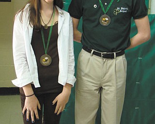 Don’t worry; bee happy: St. Patrick School in Hubbard conducted its annual spelling bee Jan. 13. Seventh-grader Marie Bond is this year’s winner, and the runner-up is Daniel Stimbu, also a seventh-grader. Marie will represent the school at Youngstown State University during The Vindicator Spelling Bee.