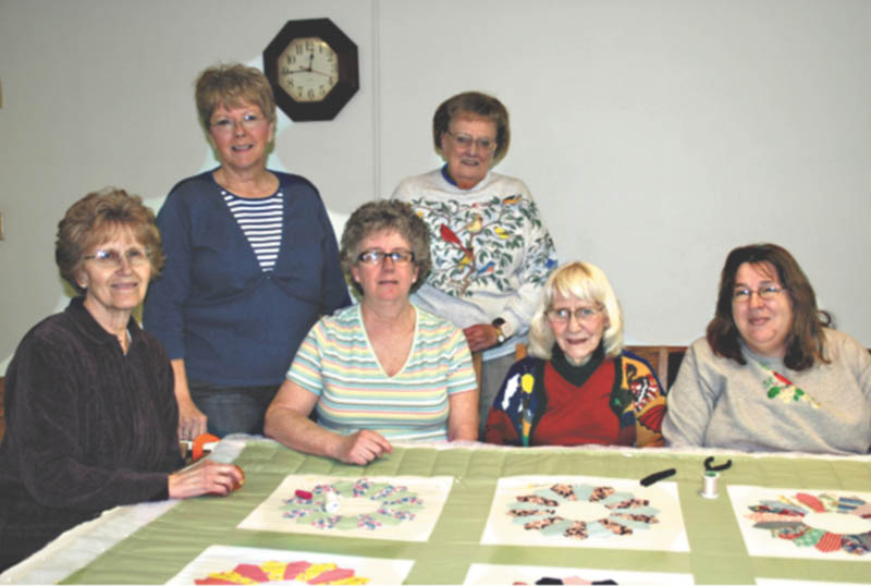 Members of the Ladies Aide Quilters at Austintown Community Evangelical Covenant Church are, from left to right, Joyce Shood, Vera Orosz, Sue Macias, Esma Elliott, Shirley Dull and Nancy Locke. The group earns money for the church by making and selling quilts and having quilt raffles. They also donate quilts to local charities. Group members say they welcome those who are interested in learning to quilt and they’ll gladly teach them.