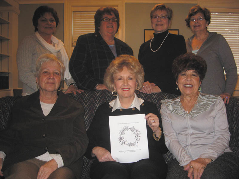 Holborn Herb Growers Guild is working on a Herb Symposium to take place March 24. Some members of the guild are, at bottom from left to right, Terry Ham, Carri Bookwalter and Johanne Edel. At top are Sue Kasmer, Peggy Mills, Mary Grace Fowler and Diane Playforth. 