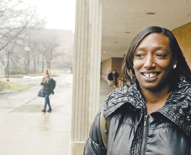 Charnitta Benson, a business major at Youngstown State University, lives in Beatitude House permanent supportive housing with her young son. She said the Beatitude House program and staff have helped get her life on track.