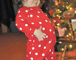 Dawn Dickey of North Lima says this is one of her favorite photos of something red. This is her granddaughter, Naomi Lane.
