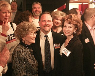 ROBERT K. YOSAY|THE VINDICATOR..election night... David Ditzler and his Mom Emo Gene and Wife Jenna at the B&O ...-30-