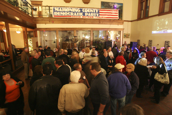ROBERT K. YOSAY|THE VINDICATOR..election night...  at the B&O in Youngstown- democratic  HQ...-30-