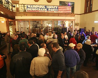 ROBERT K. YOSAY|THE VINDICATOR..election night... at the B&O in Youngstown- democratic HQ...-30-