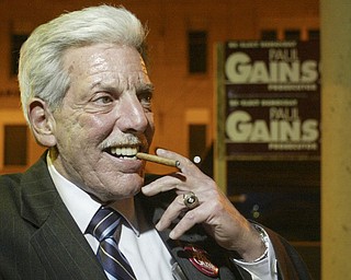 William D. Lewis the Vindicator Paul Gains wins prosecutors race. Election night party at Cafe Cimmento in Youngstown.