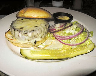 The Stonebridge Grille & Tavern's Kobe Burger before the burger guys "rate it."