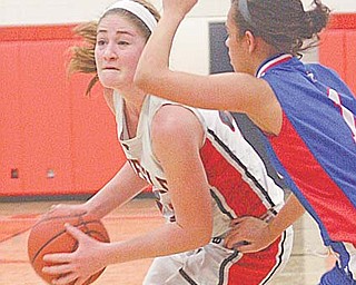 Four area players who led their teams to a berth in a district championship game or an unbeaten season were named as players of the year on the Associated Press’ Northeast Inland District basketball team. They are Canfi eld’s Sabrina Mangapora, top, and at left, LaBrae’s Peyton Aldridge, Struthers’ Jake Jacubec and Lowellville’s
Emily Carlson.
