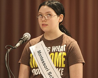 ROBERT  K.  YOSAY  | THE VINDICATOR --..The 79th  Regional Spelling Bee sponsored by the Vindicator was held at YSU Kilcawley Center with 65 spellers vieing for the coveted trophy and trip to Washington for the National Spelling Bee s--30-..(AP Photo/The Vindicator, Robert K. Yosay)