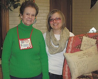 Ohio Star Quilters’ March meeting featured Kory Turner, right, from Olive Grace Studio in Cortland. She spoke on handwork. Club president Peggy Ferenchak is at left. Plans are underway for the group’s 25th annual Quilters’ Day Out event that will take place May 2.