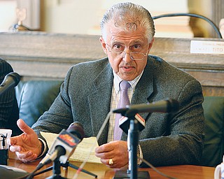 Mayor Charles P. Sammarone announces the dismissal of City Prosecutor Jay Macejko. The mayor said at
a news conference Thursday in city hall he wasn’t satisfied with the accountability and management in the
prosecutor’s office under Macejko’s leadership.