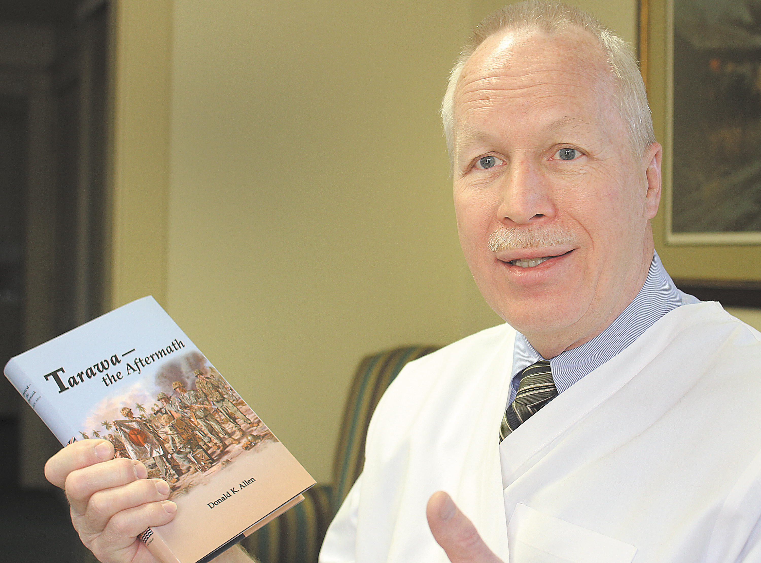 Donald K. Allen is a Boardman veterinarian, but he’s also the author of “Tarawa: the Aftermath” and is among many local authors whose work has been highlighted by groups at the public library. He recently spoke at the Austintown library.