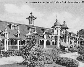 This is the original look of the Idora Park Ballroom, which was constructed in 1910. It was a popular spot for dances and concerts, ranging from big bands to rock ’n’ roll groups. The ballroom was destroyed by a fire in 2001. Later that year, the park’s signature roller coasters — the Wild Cat and Jack Rabbit — were demolished.
