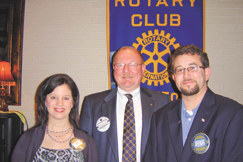 The Rotary Club of Austintown inducted Kristofer Sperry into the club. Proposed by Jerry Haber and inducted by Chuck Baker, member, Sperry’s induction took place April 2 at the regular meeting. Sperry is owner of Myrddin Winery and offers local and regional award-winning handcrafted wines. The address is 3020 Scenic Ave., Berlin Center. Above, President Deanna Spirko and Baker welcome Sperry.