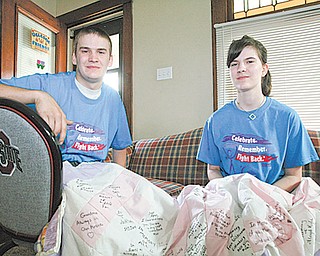 Jerry McLalin, 15, left and his sister, Taylor, 17, of Hubbard have been participating in the Liberty Relay for Life for years. They and their family will take part this year as well.