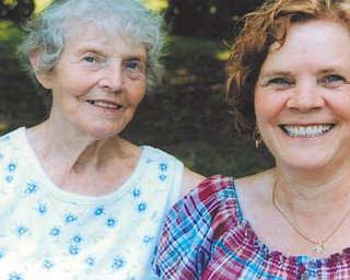Lucy Burtner of Petersburg says it's such a treat to have her mother, Joan Pucci of New Middletown, go along with her and her therapy dog, Sheba, to visit Shepherd of the Valley in Poland. "I credit her for who I am today," Lucy says.