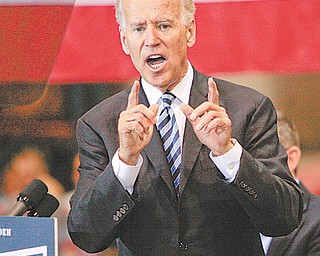 Vice President Joe Biden contrasted the economic records of President Barack Obama and Mitt Romney, the presumptive Republican presidential nominee, during a speech at M7 Technologies Wednesday.