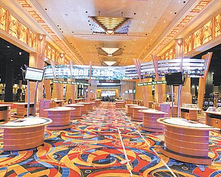 The interior of the Hollywood Casino in Toledo features a glitzy motif. The casino is scheduled to open late this month.