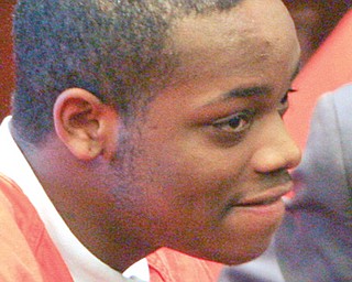 Jamar Houser, shown here during an appearance in Mahoning County Common Pleas Court, has been cleared in the January 2010 murder of Angeline Fimognari in the parking lot of St. Dominic Church on Youngstown’s South Side. Houser still must answer to felony charges of shooting into a habitation unrelated to the Fimognari murder.