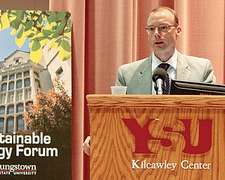 Craig Butler, assistant policy director for energy, agriculture and environment for Gov. John Kasich, spoke about shale development and several other energy issues facing the state as part of Monday’s first day of the Sustainable Energy Forum at Youngstown State University.