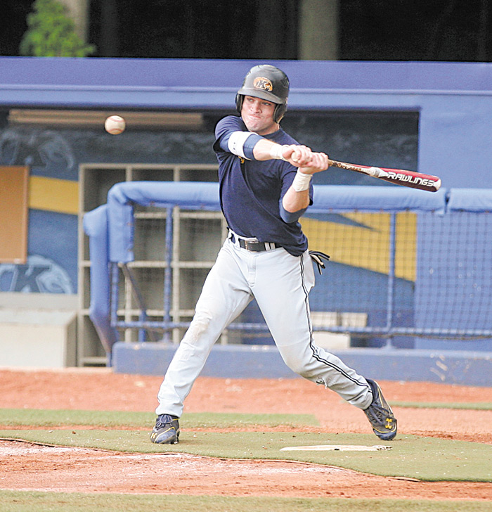 Kent State’s Joe Koch, an Austintown Fitch High graduate, makes contact during Tuesday’s practice at Schoonover Stadium in Kent.
